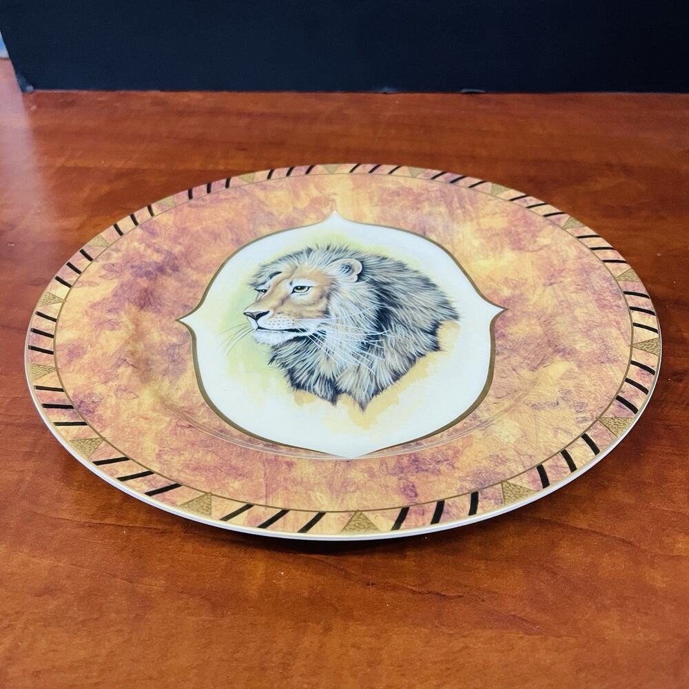 Lynn Chase African Portrait - “Lion”- Salad Collectors Plate